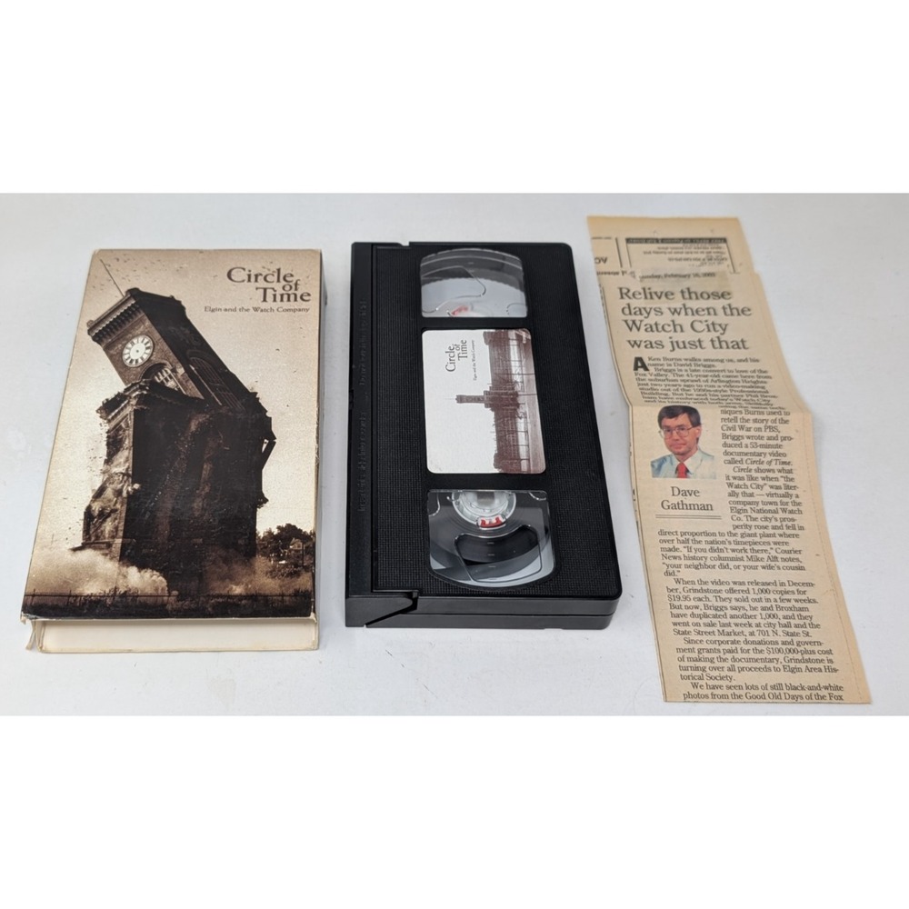 Elgin Illinois Watch Company History Documentary Film Movie VHS Tape‎ Rare OOP